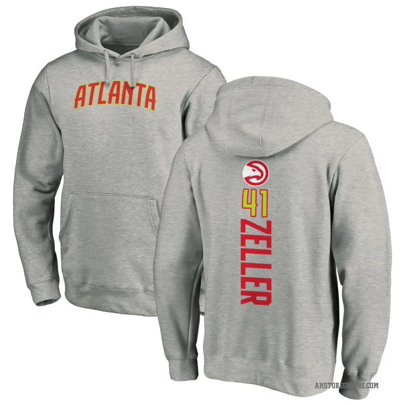 Cody Zeller Men's Atlanta Hawks Branded Ash Backer Pullover Hoodie