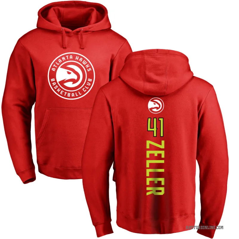 Cody Zeller Men's Red Atlanta Hawks Branded Backer Pullover Hoodie