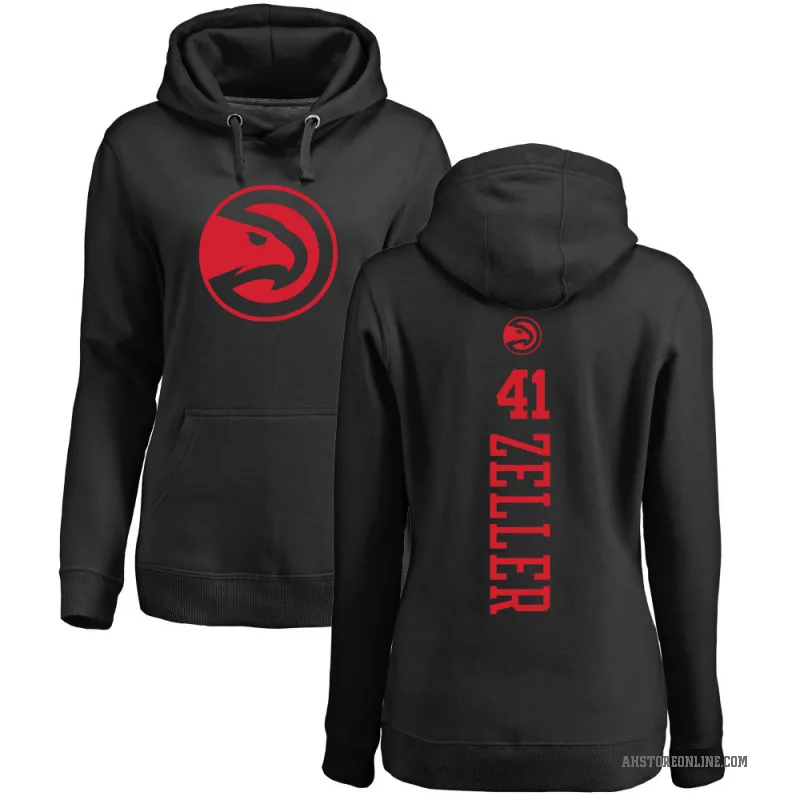 Cody Zeller Women's Black Atlanta Hawks Branded One Color Backer Pullover Hoodie