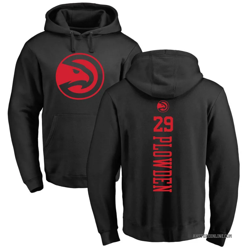 Daeqwon Plowden Men's Black Atlanta Hawks Branded One Color Backer Pullover Hoodie