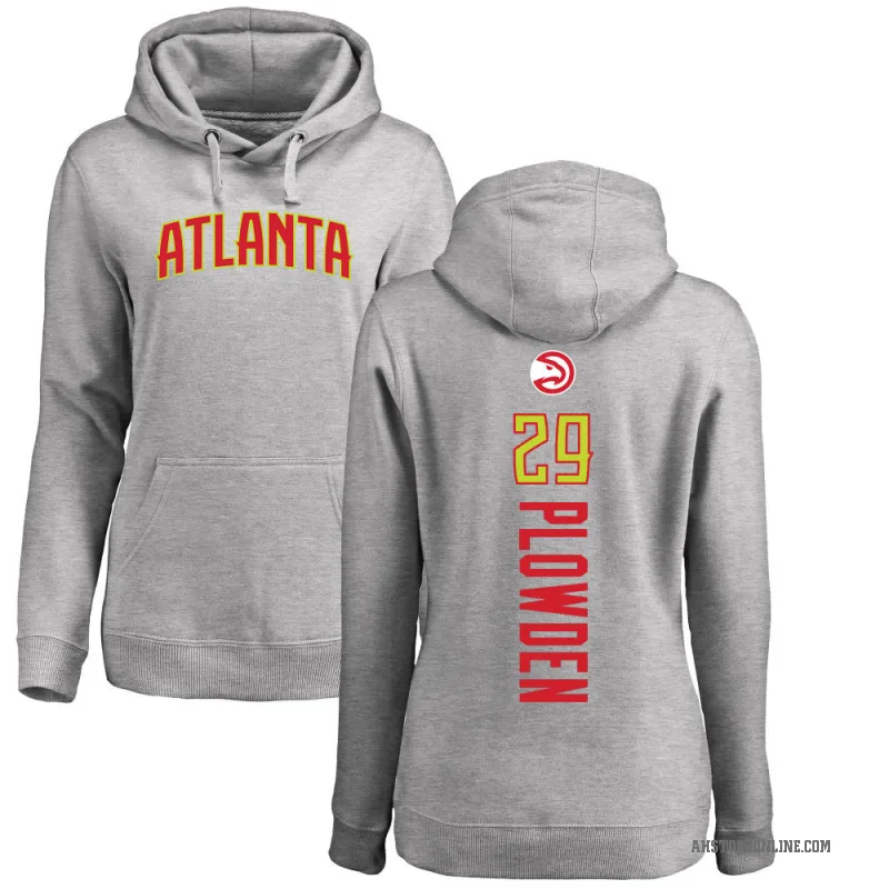 Daeqwon Plowden Women's Atlanta Hawks Branded Ash Backer Pullover Hoodie