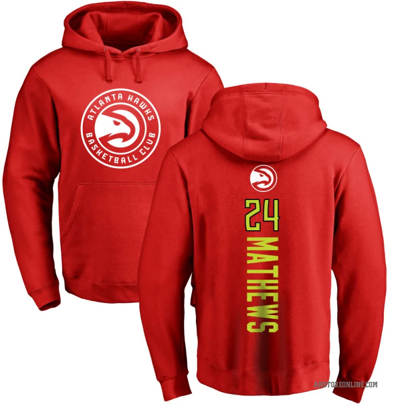 Garrison Mathews Men's Red Atlanta Hawks Branded Backer Pullover Hoodie