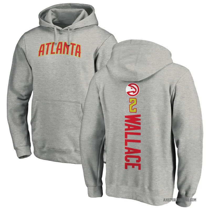 Keaton Wallace Men's Atlanta Hawks Branded Ash Backer Pullover Hoodie